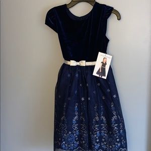 Navy blue sparkly party dress